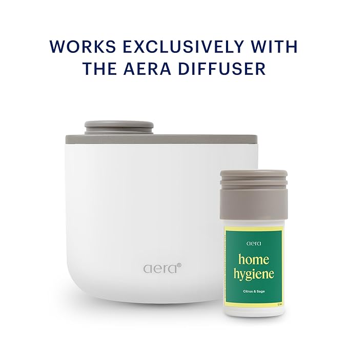 Aera Mini Home Hygiene Citrus and Sage - Essential Oil for Home - Fresh Zest Fragrance - Notes of Lemon, Lime and Geranium - Scent Refill - Capsule Size Works with Mini Diffuser