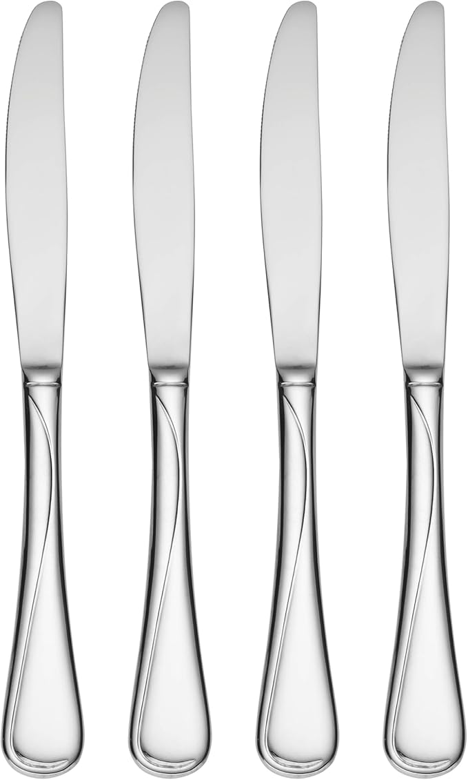Oneida Flight Everyday Flatware Dinner Knives, 1.00 LB, Metallic