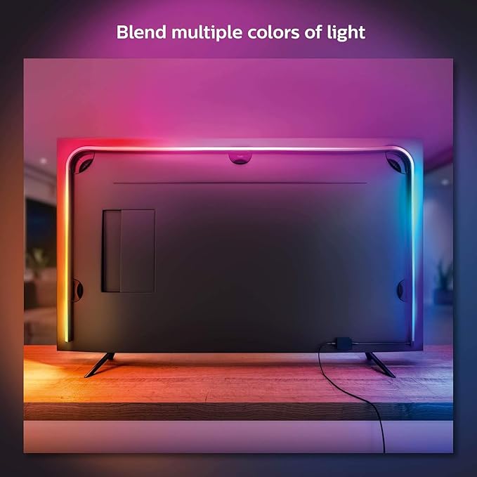 Philips Hue 75" Smart TV Light Strip - White and Color Ambiance LED Color-Changing TV Backlight - Sync with TV, Music, and Gaming - Requires Bridge and Sync Box - Control with App or Voice Assistant