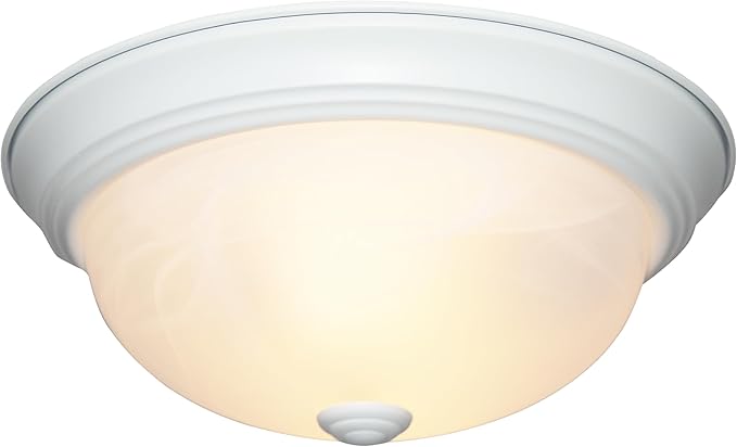 Designers Fountain 11 in 2-Light Flush Mount Ceiling Light, White, 1257S-WH-AL