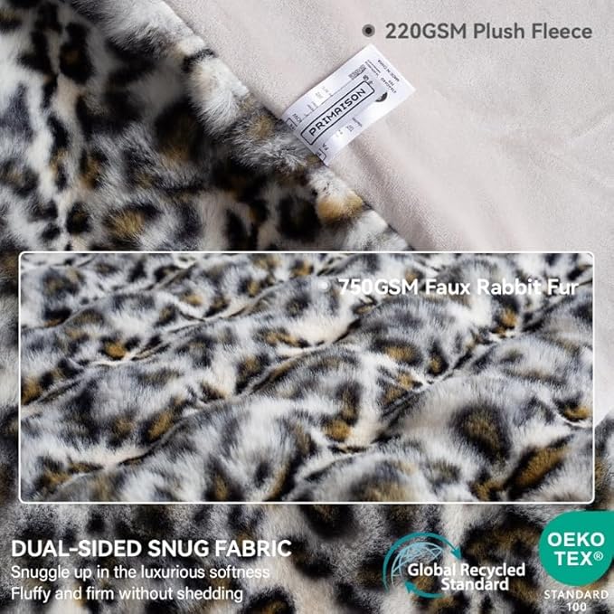 Soft Faux Rabbit Fur Black Throw Blanket Luxury Super Comfy Ultra Cozy Thick Warm Fluffy Blanket for Couch Chair Sofa Bed Living Room Camping, Plush Fuzzy Bubble Blanket, 970 GSM