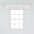 Lunarable Koala Window Valance Pack of 2, Continuous Happy Exotic Animals Head Simplistic Pattern, Rod Pocket Curtain Valances for Kitchen Bedroom, 54" X 12", Pale Taupe Charcoal Grey