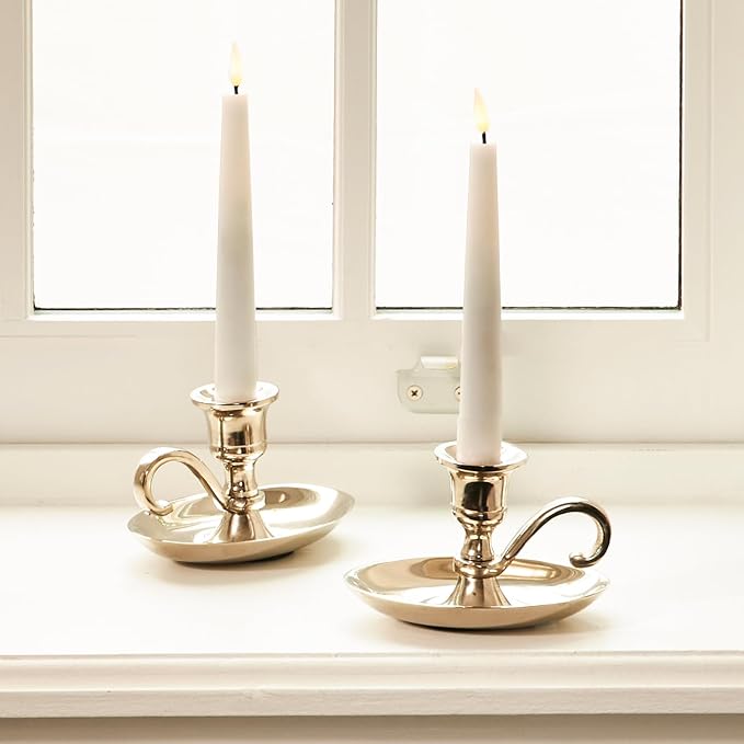 LampLust Flameless Taper Candles, Realistic Flame with Wick, 7 Inch, 10 Pack, Ivory Wax, Flickering Flameless Candle LED, Remote Included, Home Decor, Christmas Party Decorations, Wedding Centerpiece