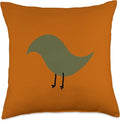 Cute Scandinavian Animals Designs Chic Scandinavian Birds Minimalistic Animal Danish Throw Pillow, 18x18, Multicolor