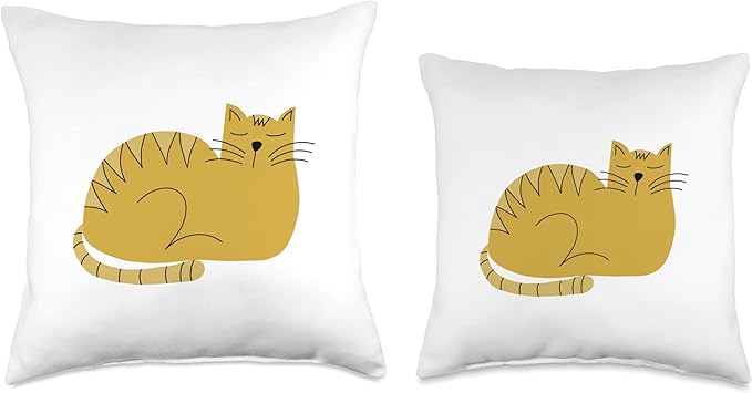 Cute Scandinavian Animals Designs Scandinavian Mom Boho Cat Throw Pillow, 16x16, Multicolor