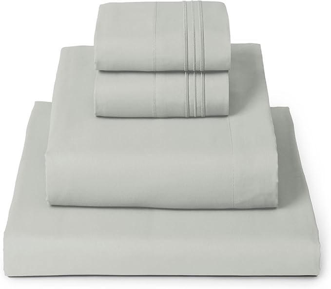 Mellanni King Sheets Set - 4 PC Iconic Collection Bedding - Hotel Luxury, Extra Soft, Cooling Bed Sheets - Wrinkle, Fade, Stain Resistant (King, Spa Mint)