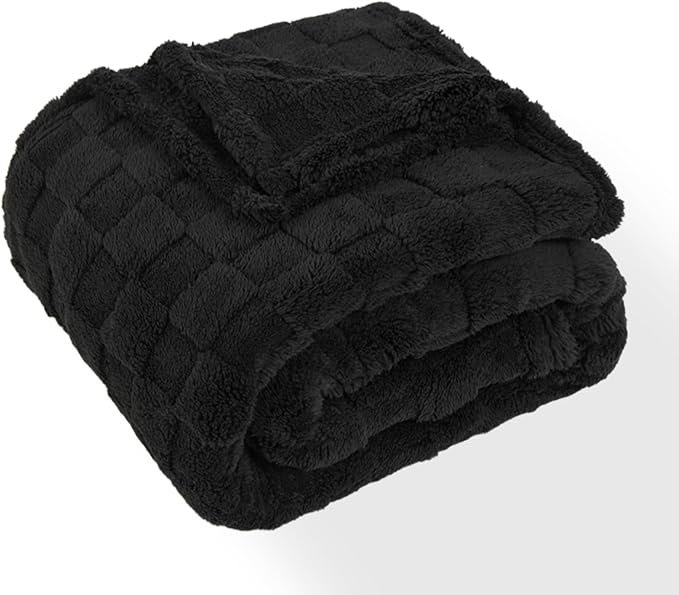 Twin Fleece Blanket for Couch - Super Soft Cozy Throw Blankets for Women,3D Checkered Striped Lightweight Blanket for Girls,All Seasons Flannel Blanket，Bed Home Decor，60x80 Inches