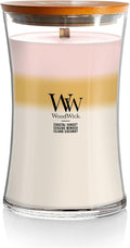 WoodWick Large Hourglass Candle Island Getaway - Premium Soy Blend Wax Pluswick Innovation Wood Wick Made in USA