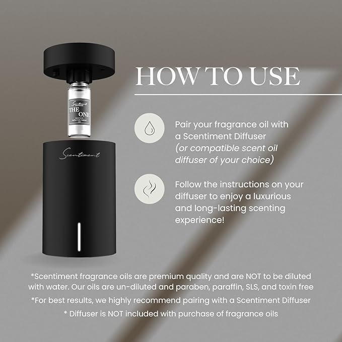 Scentiment Diffuser Oil - Ocean Breeze | Inspired by Five Star Hotels' Lobby Scent | Luxurious Scent with Notes of Bergamot, Lemon, Jasmine with Marine & Amber (500ml)