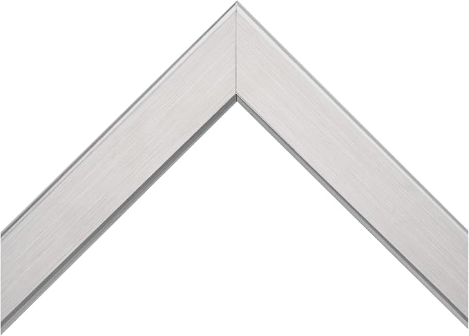 Frame My Mirror Silver Bathroom Mirror for Wall, 20" x 60" Satin Nickel Bathroom Vanity Mirror, Made in USA, Hangs Horizontally or Vertically, Ellis Design