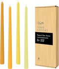 Viyffo Taper Candles 12 Inch 4 Pack Yellow, 9 Hour Burn Unscented Dripless & Smokeless Decorative Candles for Dinner, Wedding & Home Decor