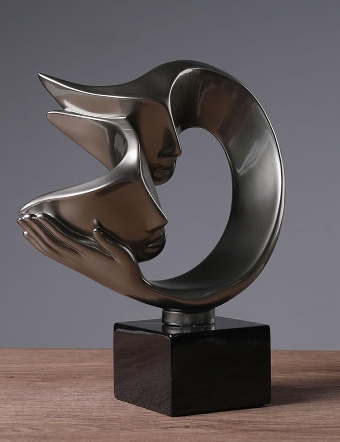 Abstract Sculpture Decor Modern Arts Lover Figurine Table Centerpiece Statue Polyresin 10.6 inch