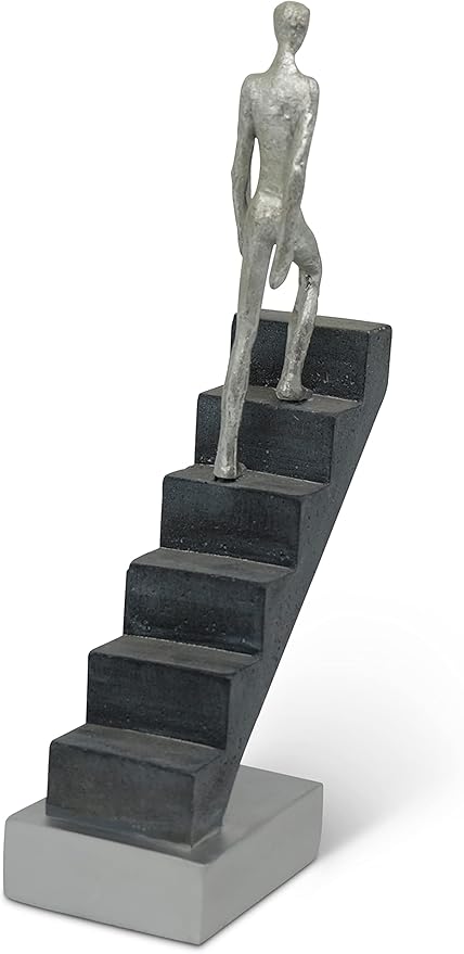 Modern Desk Decor 'Top of The Rock' - Abstract Sculpture 11" as Motivation - Modern Home Decor Figure Made of Marble Resin - Aesthetic Statue for Living Room & Office décor as a Gift