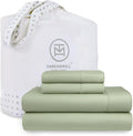 Threadmill Cotton Full Size Sheet set| 100% Cotton Sheets for Full Size Bed | Solid Sateen Full Bed Sheets Set with 16” Elasticized Deep Pocket | Soft Breathable 4-Piece Cooling Sheet Set | Sage Green