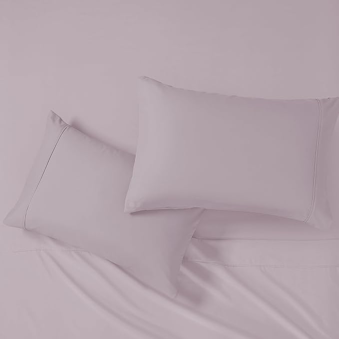 Modern Threads Soft Microfiber Solid Sheets - Luxurious Microfiber Bed Sheets - Includes Flat Sheet, Fitted Sheet with Deep Pockets, & Pillowcases Dusty Mauve California King