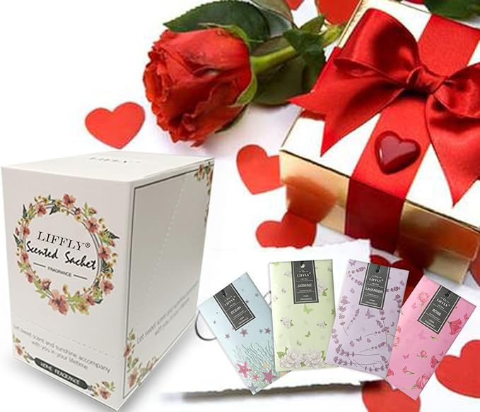 14 Packs Lavender Scented Sachets for Drawers and Closets