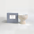 BLUEME Spiritual-Palo Santo & Vetiver, 2 Wick, Refillable Wellness Candle, Contains Essential Oil, Sustainable, Hand Finished, Hand Poured, Premium, Luxury Ceramic, Natural Cotton Wick, Soy-Wax Blend