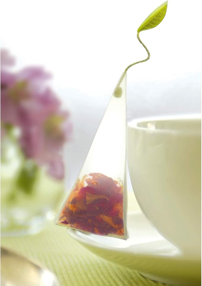 Tea Forte Lotus Presentation Box Tea Gift Set Sampler, 20 Assorted Variety Handcrafted Pyramid Infuser Bags, Black, Green, Oolong, White, Herbal Blends