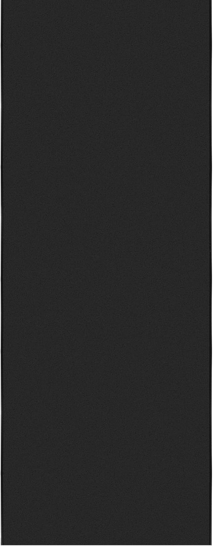 Ottomanson 3x8 Non Slip Hallway Runner Rug with Rubber Backing - Solid Modern Kitchen Rug for Bedroom or Living Room, Black, 2'7" x 8'