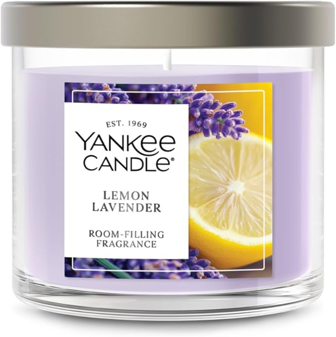 Yankee Candle Small Tumbler Scented Candle with up to 40 Hour Burn Time, Premium Plant Wax Blend for Consistent Burn, 4.3 oz Tumbler Candle with Room Filling Fragrance, Lemon Lavender