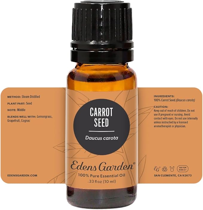 Edens Garden Carrot Seed Essential Oil- 100% Pure Premium Grade, Undiluted, Natural, Therapeutic, Aromatherapy, The Best for Diffuser, Skin, Face, Kid Safe 10 ml (.33 fl oz)