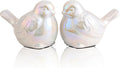 Set of 2 Colorful White Small Birds Statues Home Decor Modern Boho Style Figurine Decorative Ornaments for Living Room, Bedroom, Office Desktop, Cabinets, Shelf