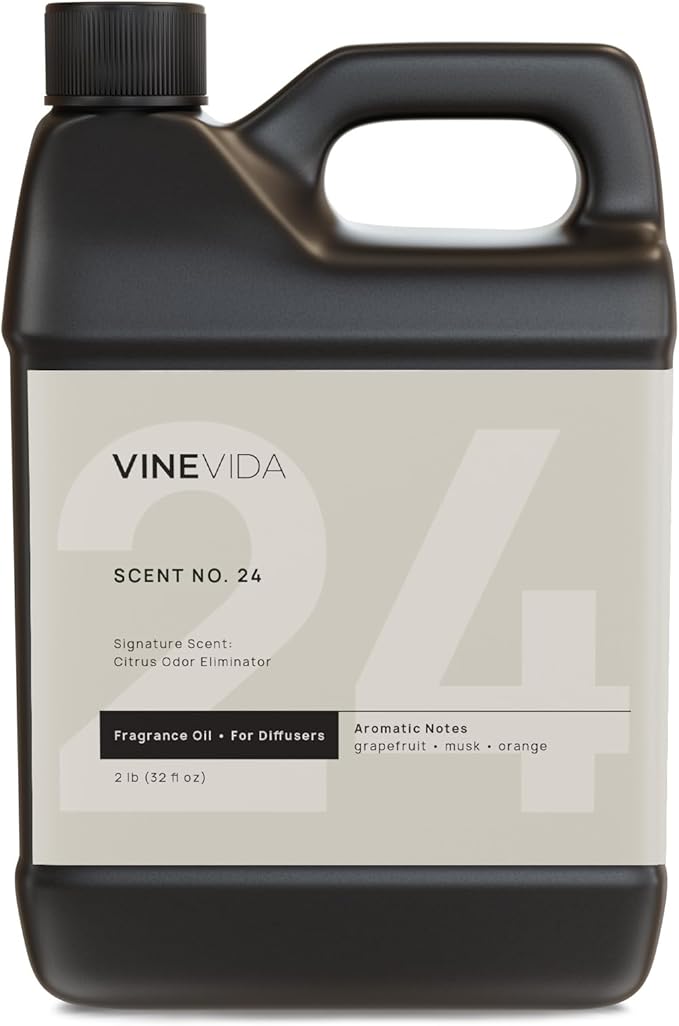VINEVIDA [32 Fl Oz] Citrus Odor Eliminator Fragrance Oil for Cold Air Diffusers, Essential Oils for Diffuser Oil Refill & Air Freshener Room Spray