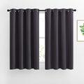 NICETOWN Blackout Curtain Panels 45 inches - Triple Weave Microfiber Home Thermal Insulated Solid Ring Top Blackout Curtains/Drapes for Bedroom(Set of 2, 52 x 45 Inch, Greyish Purple)