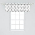Lunarable Koala Window Valance Pack of 2, Continuous Happy Exotic Animals Head Simplistic Pattern, Rod Pocket Curtain Valances for Kitchen Bedroom, 54" X 18", Pale Taupe Charcoal Grey