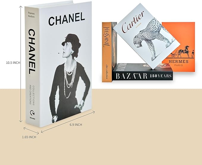 5pcs Aesthetic Books for Home Decor,Chic Modern Fake Decorative Book for Coffee Table,Fashion Faux Books for Bookshelf Decor/Mantel Decor