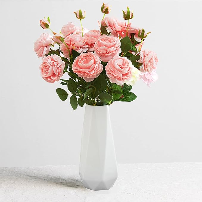 Ceramic Vase, 7.4 Inch for Pampas Calla Lily Tulip, Flower Vase Minimalism Style for Modern Table Shelf Home Decor, Fit for Housewarming, Weddings, Birthday, Christmas, Thanksgiving, New Year
