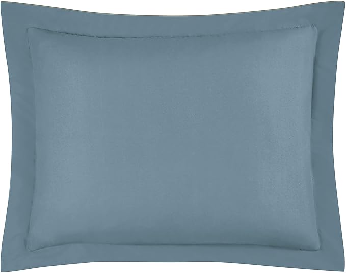 Chezmoi Collection 3-Piece All Season King Comforter Set China Blue, Soft Quilted Down Alernative Duvet Insert with Corner Tabs, Lightweight Microfiber Bedding, 102 x 90 Inches