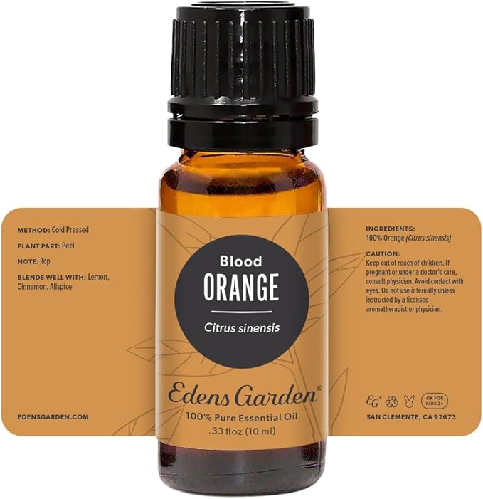 Edens Garden Orange- Blood Essential Oil- 100% Pure Premium Grade, Undiluted, Natural, Therapeutic, Aromatherapy, The Best for Diffuser, Candle, Laundry, Kid Safe 10 ml (.33 fl oz)