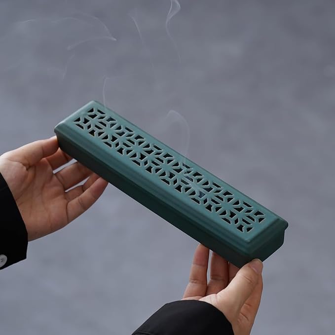 CEREMONY Incense Holder for Sticks，Ceramic Insence-Stick Holder Ash Catcher，Incense Holder Timkburner for Meditation Yoga Spa Room Decor