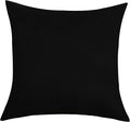 TangDepot Handmade Decorative Solid 100% Cotton Canvas Throw Pillow Covers/Pillow Shams, (12"x12", Black)
