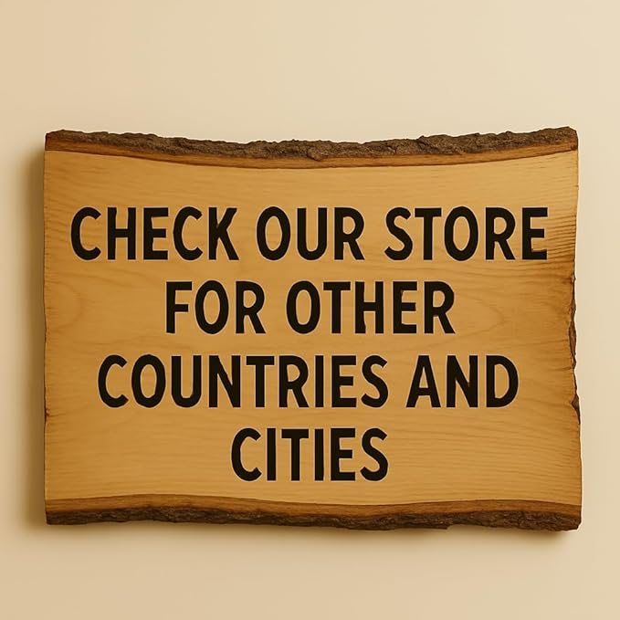 Sweden Souvenir Gift – Wood Slice Plaque for Wall or Table, Sweden Souvenir for Tourists, Plate Collectors & Travel Lovers, Scandinavian Beauty Decorative Gift