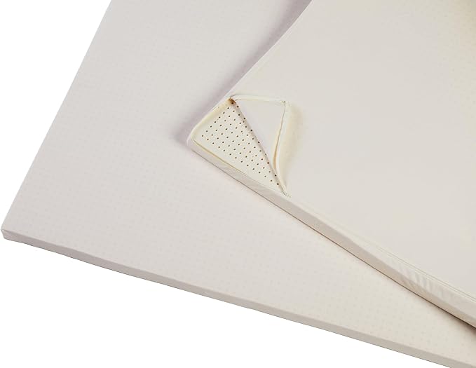 Pure Green Natural Latex Mattress Topper w/Jersey Cover - Soft - 3 Inch - Cal King Size (GOTS Certified Organic)