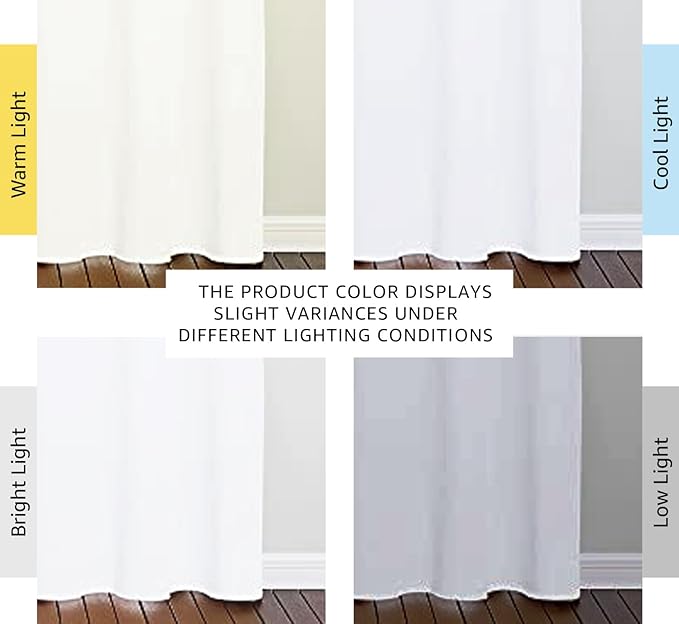 NICETOWN Window Treatment Curtain Set - 50% Light Reducing Drapes for Living Room, Curtain Panels for Patio Door (2 Panels, 42 inches x 84 inches, Pure White)