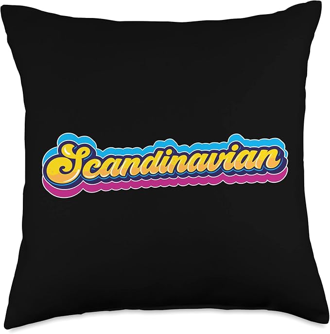 Scandinavian Scandinavic Scandinavia Roots Nordic Throw Pillow