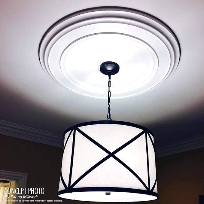 Ekena Millwork CM12BRFCS 12-1/2" x 3-7/8" x 3/4" Bradford Ceiling Medallion, Flash Copper