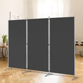 RANTILA 3 Panel Privacy Screen, 6 Ft Tall Folding Privacy Screen Room Dividers, Freestanding Room Partition Wall Dividers, 102''W x 20''D x 71''H, Black