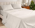 Bare Home 100% Organic Cotton Queen Sheet Set - Crisp Percale Weave - Lightweight & Breathable - Bedding Sheets & Pillowcases (Queen, French Beige)
