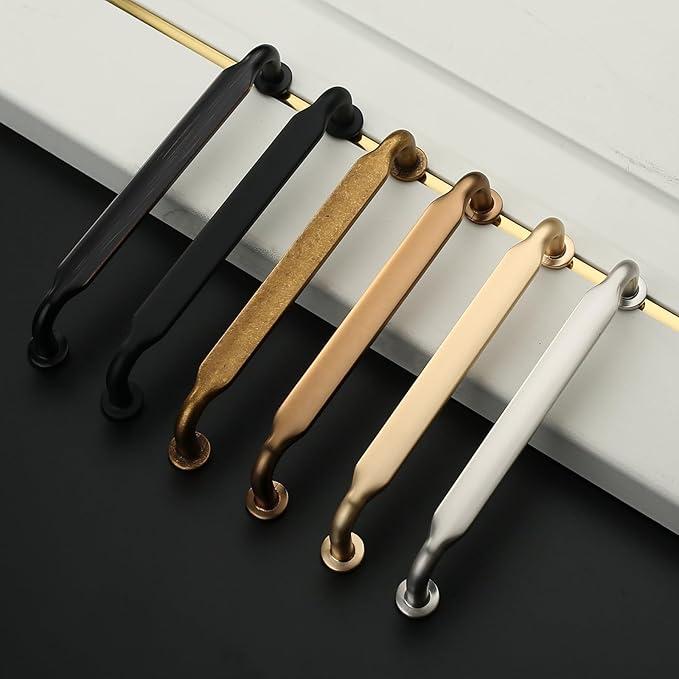Asidrama 20 Pack 3.75 Inch(96mm) Antique Brass Kitchen Cabinet Handles, Cabinet Pulls Vintage Retro Kitchen Cabinet Hardware for Cupboard Drawer Pulls