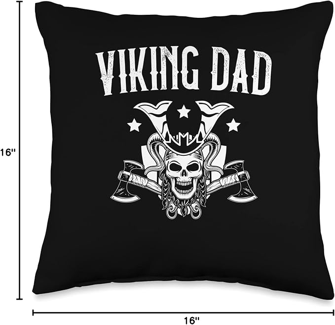 Viking Dad Pagan Scandinavian Berserker Norsemen Throw Pillow