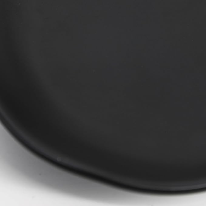 COLLECTIVE HOME - Ceramic Jewelry Tray, Decorative Trinket Dish for Rings Earrings Necklaces Bracelet Watch Keys, Birthday Mother's Day Christmas Gift for Women, 4.75", Black Surface (f)