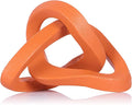 Infinity Knot Sculpture Orange Knot Decor Object, Abstract Knick Knacks Coffee Table Modern Statue, Orange Sculpture for Home Living Room Table Ornaments and TV Stand Bookshelf Decorative