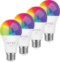 Wyze Bulb Color, 1100 Lumen WiFi RGB and Tunable White A19 Smart Bulb, Works with Alexa and Google Assistant, Four-Pack
