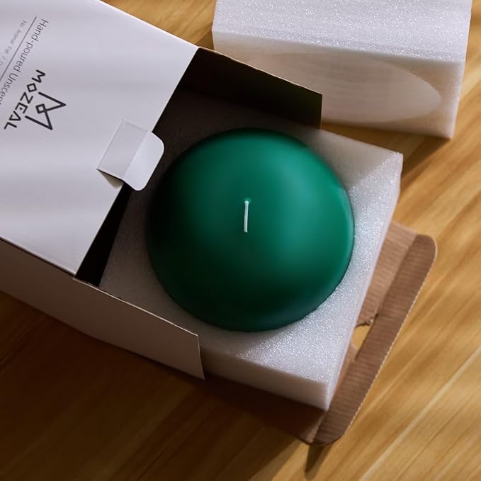 MOZEAL Hand-Poured, 6 Inch Mint Green Large Round Ball Candles - Elegant Mint Green Round Pillar Candles, Dripless, Unscented, Smokeless, Ideal for Spring Celebrations.