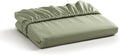 Linen Home 100% Cotton Percale Weave Fitted Sheet, Queen Size, Sage, 1 Deep Pocket Fitted Sheet, Fits Mattress Upto 16" Crisp and Cool Strong Bed Linen, 60"X80"+15"