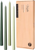 Viyffo 12 Inch Green Taper Candles Set of 4 Unscented Smokeless Long Tall Tapered Candles for Candlesticks Sticks Wedding Home Decor Dinner